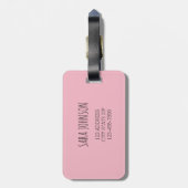 Rustige Waterverf Flowers Gepersonaliseerd Bagagelabel (Achterkant verticaal)