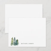 Rustige Waterverf Forest Stationery Note Kaart Notitiekaartje (Voorkant / Achterkant)