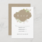 Rustige Waterverf Forest Wedding RSVP Kaartje (Voorkant / Achterkant)