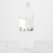 Rustige Waterverf Forest Woodland Wedding Waterfles Etiket (Achterkant)