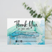 Rustige Waterverf Gold Blue Media Insert (Staand voorkant)