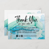 Rustige Waterverf Gold Blue Media Insert (Voorkant / Achterkant)