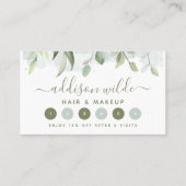 Rustige Waterverf Greenery Eucalyptus Business Klantenkaartje (Voorkant)