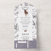 Rustige waterverf herfst  all in one uitnodiging (Binnen)