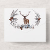 Rustige waterverf herfst in gebladerte all in one uitnodiging (Achterkant)