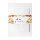 Rustige Waterverf Herfst in Love Pumpkin Wedding I Uitnodigingen Wikkel (Voorkant Voorbeeld)