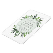 rustige waterverf leafy lijst bruiloft magneet (Linkerzijde)