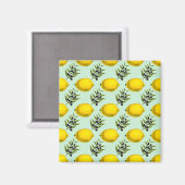 Rustige Waterverf Lemon en Olijfpatroonmagneet Magneet (Voorkant / Achterkant)