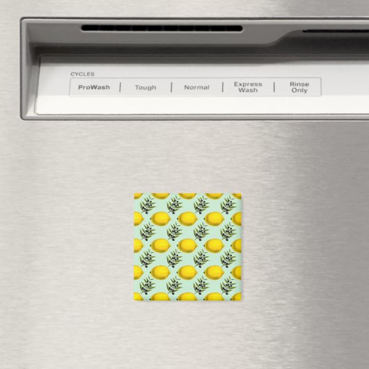 Rustige Waterverf Lemon en Olijfpatroonmagneet Magneet (Insitu (Vaatwasser))