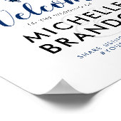 Rustige Waterverf marine Sunflower Wedding Welcome Poster (Hoek)