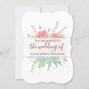 Rustige Waterverf Meadow Wilde Flowers Weddenschap Kaart