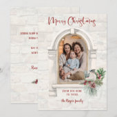 Rustige Waterverf met kerstfoto Feestdagenkaart (Voorkant / Achterkant)