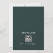 Rustige Waterverf mountainbbruiloft QR-code Kaart (Achterkant)