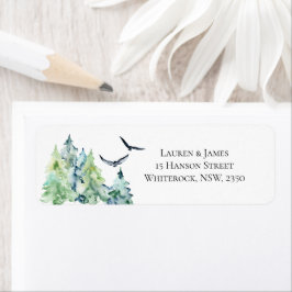Rustige Waterverf Mountains Return Address Label