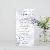 Rustige Waterverf Plum Paars Menu (Staand voorkant)