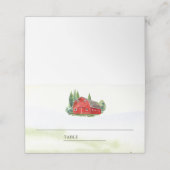 Rustige Waterverf Rood Barn Rural Boerderij Weddin (Buitenkant ongevouwen)