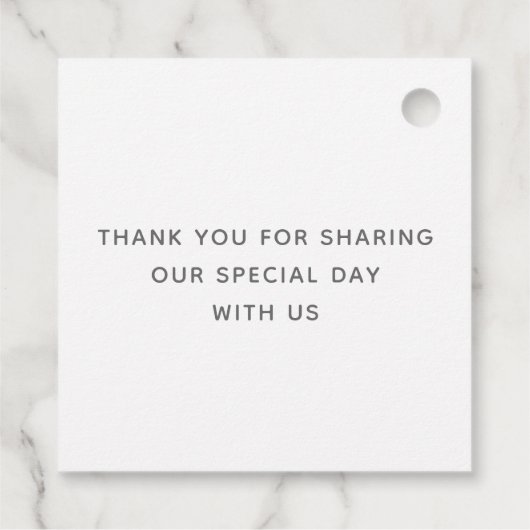 Rustige Waterverf Roze en Paarse Floral Wedding Bedankjes Labels (Achterkant)