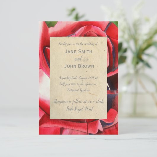 Rustige waterverf Rustige rozenbruin Kaart (Staand voorkant)