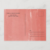 Rustige Waterverf Seashells Starfish Beach Wedding Aankondigingskaart (Achterkant)