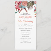 Rustige Waterverf Seashells Starfish Beach Wedding Programma (Voorkant)