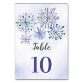 Rustige Waterverf Snowflakes Blue Winter Wedding Kaart (Achterkant)