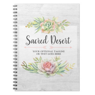 Rustige Waterverf Succulent Desert Cactus Boho Notitieboek