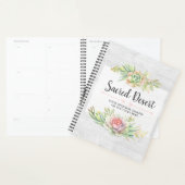 Rustige Waterverf Succulent Desert Cactus Boho Planner (Display)
