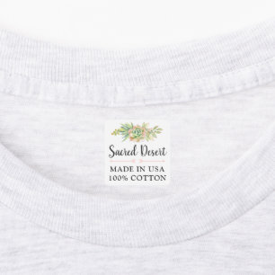 Rustige Waterverf Succulente Cactus Maatwerk Kledi Labels