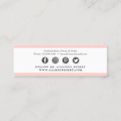 Rustige Waterverf Succulente Cactus Social Media Mini Visitekaartje (Achterkant)