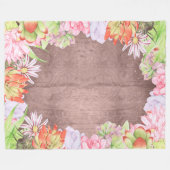 Rustige Waterverf Succulenten Fleece Deken (Voorkant (Horizontaal))