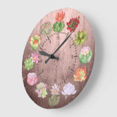 Rustige Waterverf Succulenten Grote Klok (Hoek)