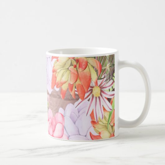 Rustige Waterverf Succulenten Koffiemok (Rechts)
