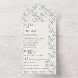 Rustige waterverf van de olievlek all in one uitnodiging