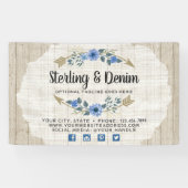 Rustige Waterverf van hout en Bohemen Spandoek (Horizontaal)