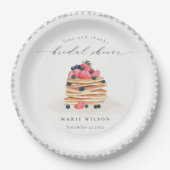 Rustige Waterverf van perskoeken en perskoeken Papieren Bordje (Voorkant)