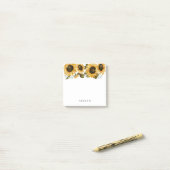 Rustige Waterverf van zonnebloemen Post-it® Notes (Op bureau)