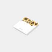 Rustige Waterverf van zonnebloemen Post-it® Notes (Schuin)