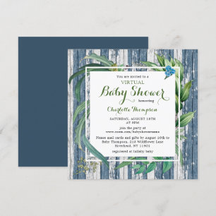 Rustige Waterverf voor virtueel Baby shower Groene Kaart