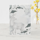 Rustige Waterverf vreedzame deer Kaart (Gele Bloem)