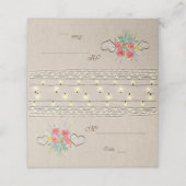 Rustige Waterverf Wilde Flowers Burlap (Buitenkant ongevouwen)