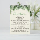 Rustige Waterverf Winter Forest Pine Cone Wedding Informatiekaartje (Staand voorkant)