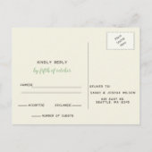 Rustige Waterverf Winter Forest Pine Cone Wedding Uitnodiging Briefkaart (Achterkant)