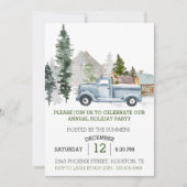 Rustige Waterverf Woodland kerstfeest Kaart (Voorkant)