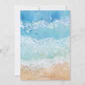 Rustige Waterverf Zee Beach Baby shower Kaart (Achterkant)