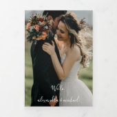 Rustige Waterverf - Zonnebloem - bruiloft Drieluik Uitnodiging (Cover)