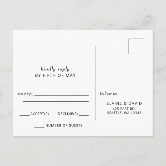 Rustige Waterverf Zonnebloemen Vallen RSVP Uitnodiging Briefkaart (Achterkant)