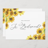 Rustige Waterverf Zonnebloemen zijn mijn Jr Brides (Voorkant / Achterkant)