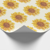 Rustige Waterverf zonnebloempittenhuis Cadeaupapier (Hoek)