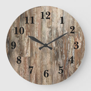 Rustige Weathered Wood Decor Large Clock Grote Klok