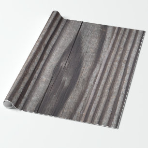 Rustige weethered Gray Wood Post Cadeaupapier